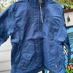 Fjallraven Blue Windbreaker Jacket Lightweight Outdoor Essential